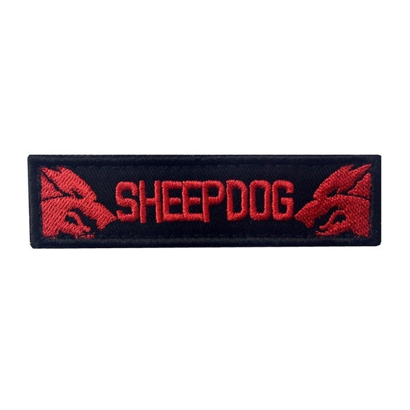 Black And Red Sheep Dog Banner Tactical Patch