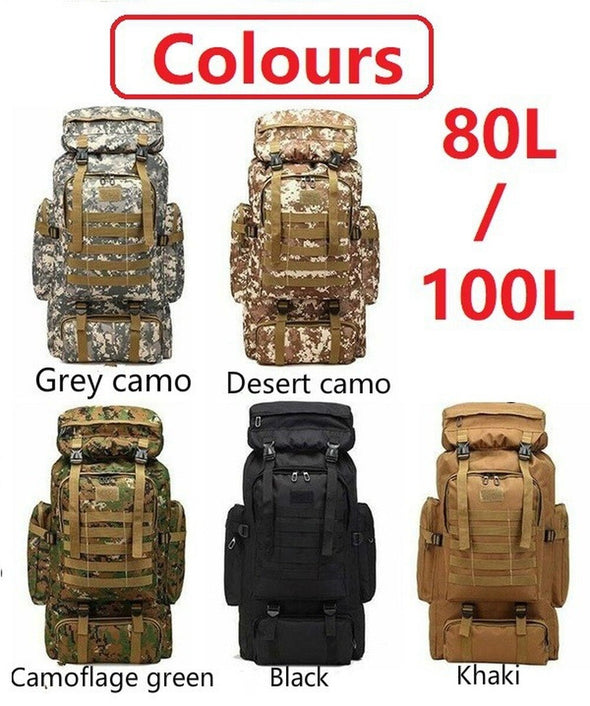 80L/100L Military Tactical Backpack