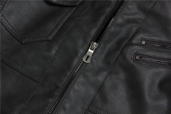 Hooded Vindictation Leather Jacket