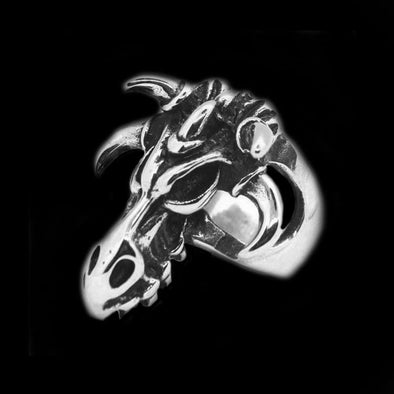 DRAGON SKULL HEAD RING