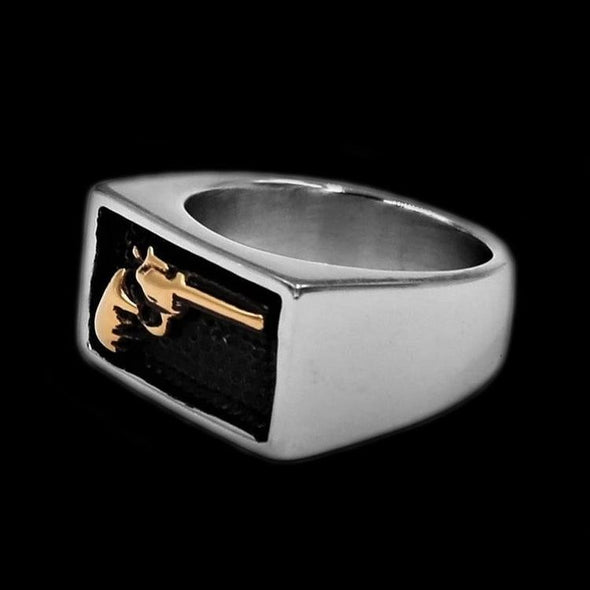 GOLD GUN RING