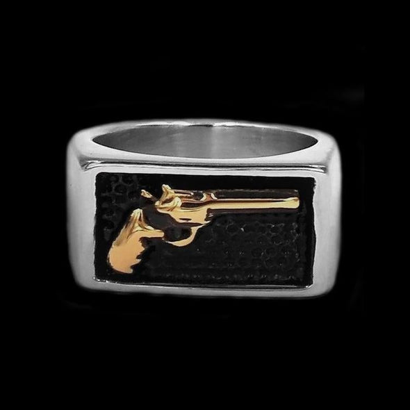 GOLD GUN RING