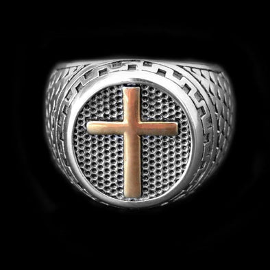 GOLDEN CROSS RING