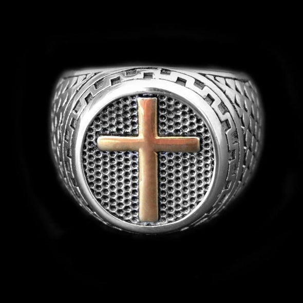 GOLDEN CROSS RING