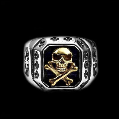 GOLDEN SAINT SKULL RING