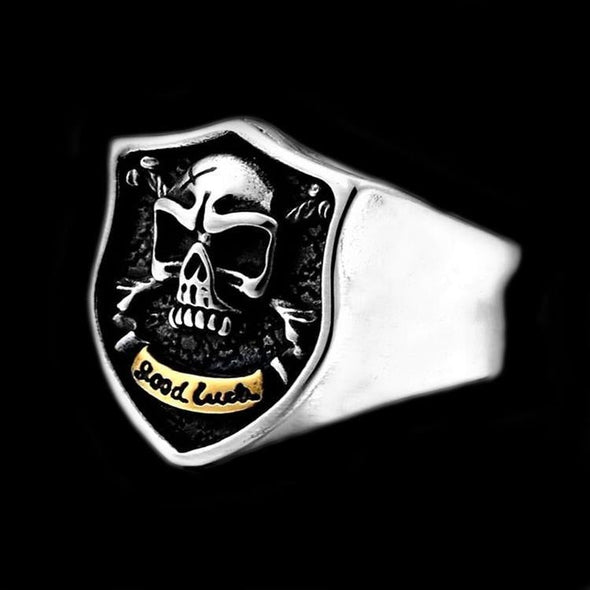 GOOD LUCK SKULL RING