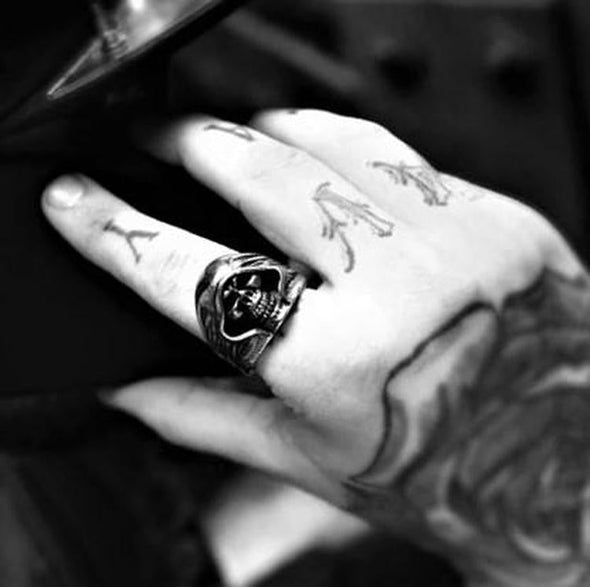 GRIM REAPER SKULL HEAD RING