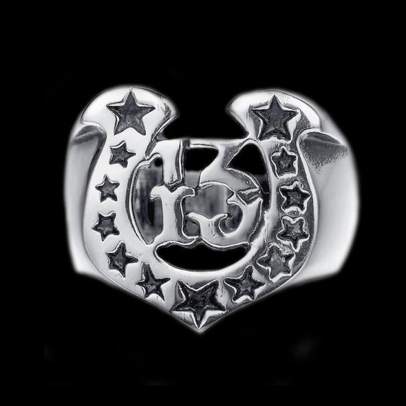 HORSESHOE STARS RING