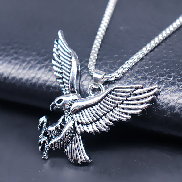 Ferocious Eagle Metal Necklace