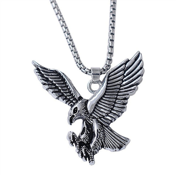 Ferocious Eagle Metal Necklace