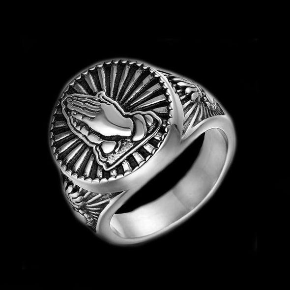 SACRED PRAYER HANDS RING