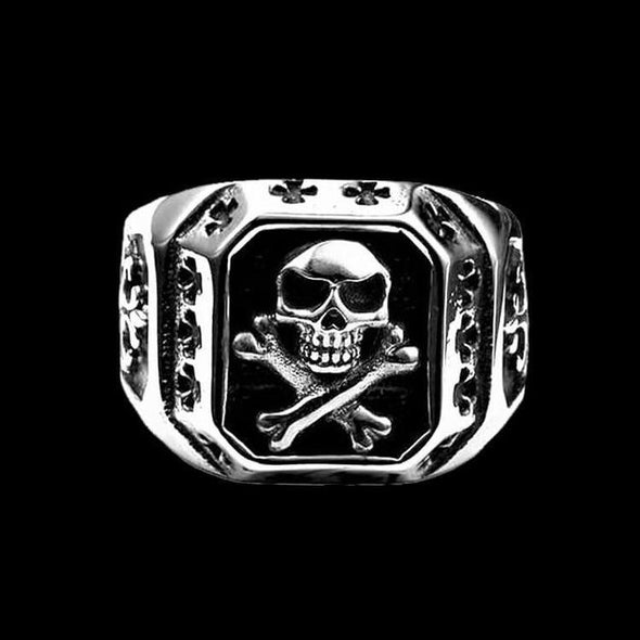 SILVER SAINT SKULL RING