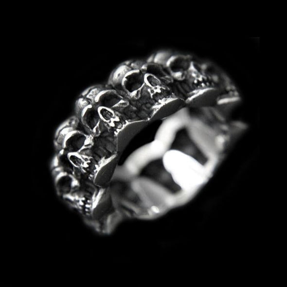 SKULL HEADS RING