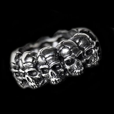 SKULL HEADS RING