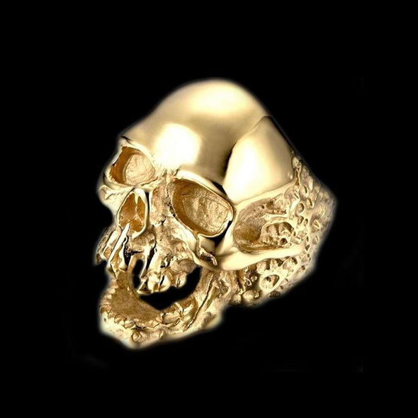 SKULL RIDER GOLD RING