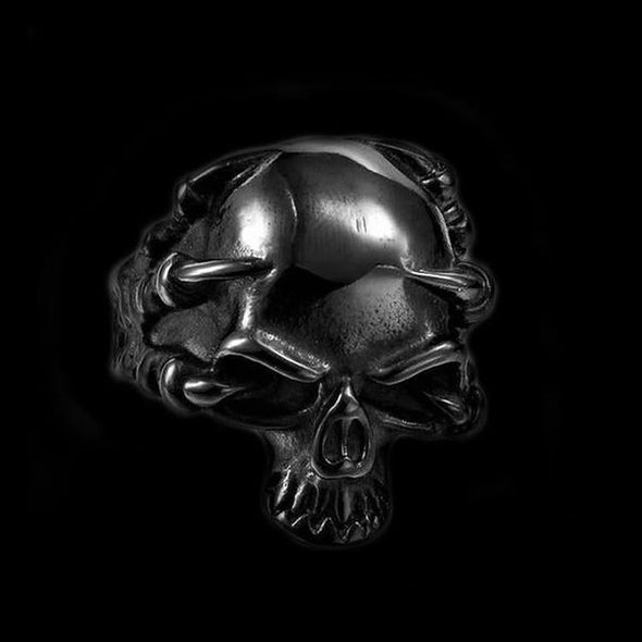 THINKING SKULL BLACK RING